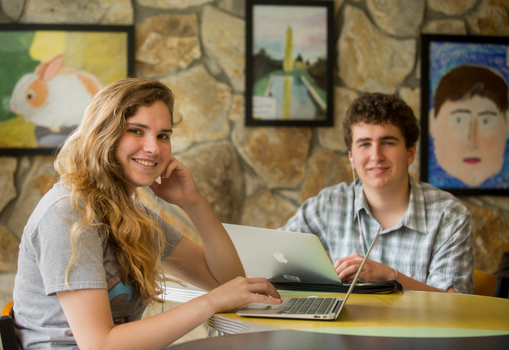 two students at compass high school